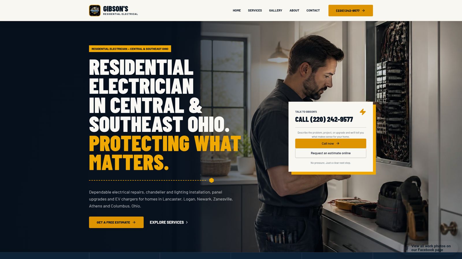 Gibson's Residential Electric website