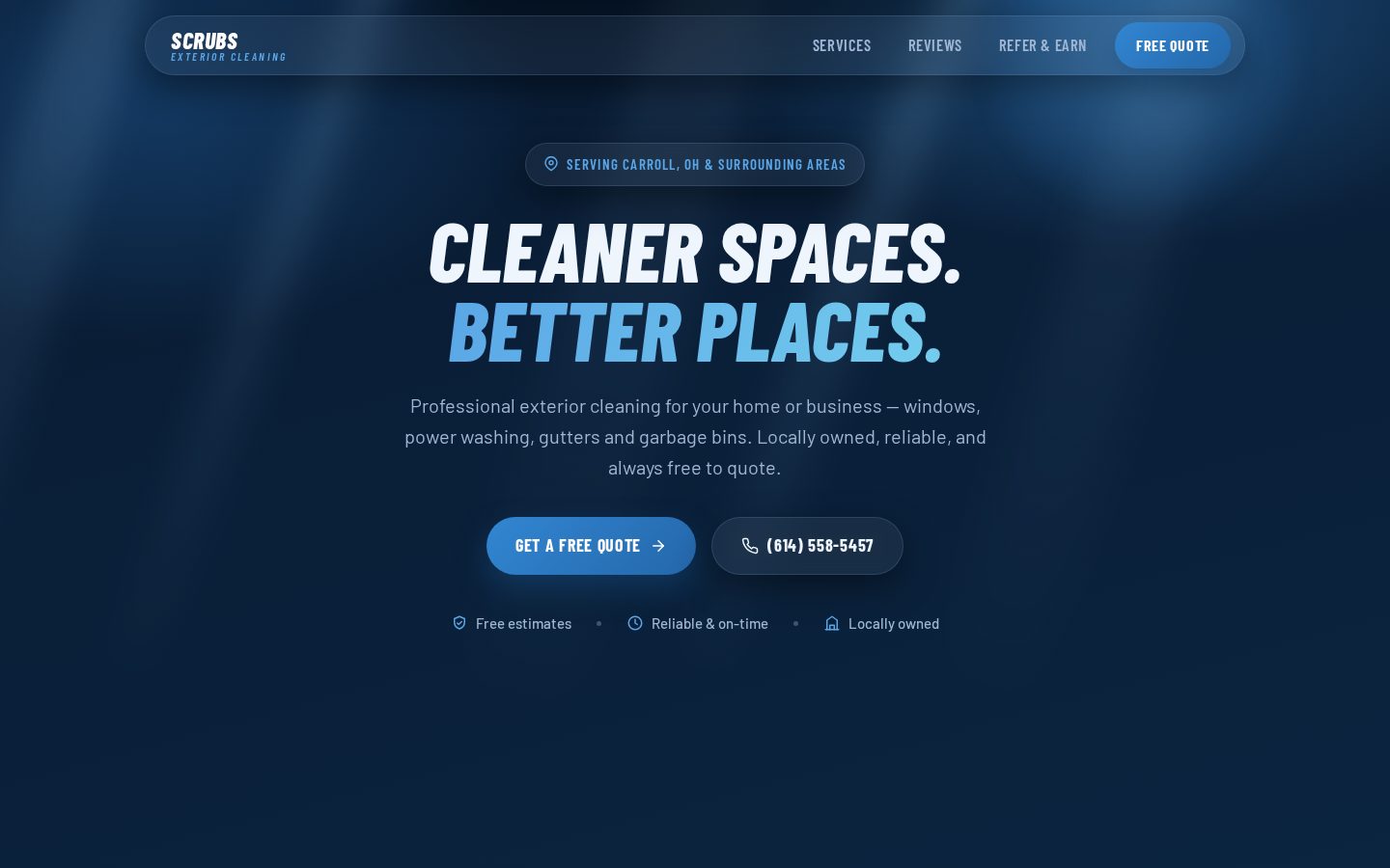 Scrubs Exterior Cleaning website